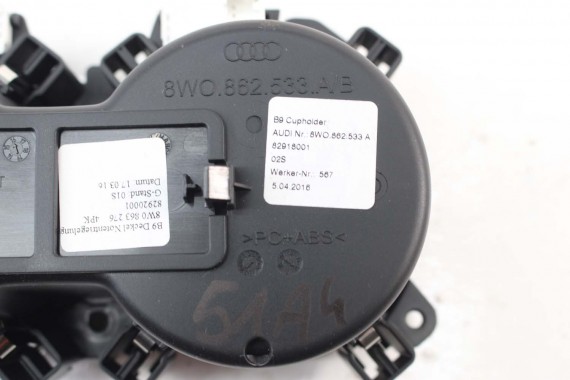 AUDI A4 A5 UCHWYT NA KUBEK PODŚWIETLANY 8W0862533A 8W0863276 8W0 862 533 A 8W0 863 276 8W0862533 8W0862533B 8W0862533C Ambiente