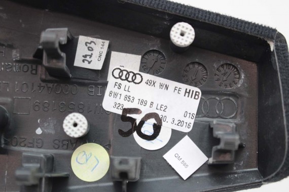 AUDI A4 LISTWY OZDOBNE DEKORY 8W1863969 8W1853189 8W1853190 8W0867409L 8W0867410L 8W0867419 8W0867420 dekor listwa 8W 8W1863969R
