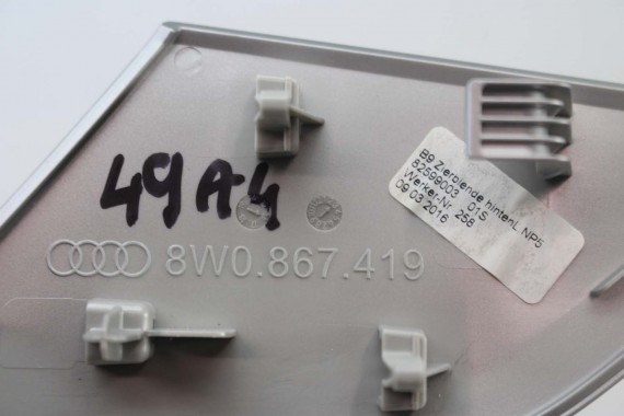AUDI A4 LISTWY OZDOBNE DEKORY 8W1863969 8W1853189 8W1853190 8W0867409L 8W0867410L 8W0867419 8W0867420 dekor listwa 8W 8W1863969R