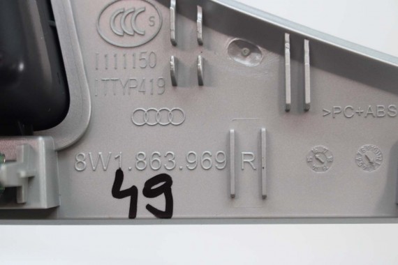 AUDI A4 LISTWY OZDOBNE DEKORY 8W1863969 8W1853189 8W1853190 8W0867409L 8W0867410L 8W0867419 8W0867420 dekor listwa 8W 8W1863969R