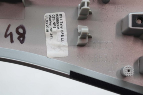 AUDI A4 LISTWY OZDOBNE DEKORY 8W1863969 8W1853189 8W1853190 8W0867409L 8W0867410L 8W0867419 8W0867420 dekor listwa 8W 8W1863969R
