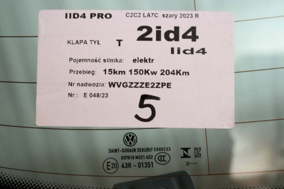 VW ID4 Pro TYŁ ZDERZAK + KLAPA BAGAŻNIKA + LAMPY lampa tylny C2C2 LA7C LED 11A945095 11A945096 11A945093 11A827025A 11A807433