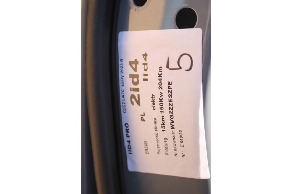 VW ID4 Pro DRZWI LEWE PRZÓD + TYŁ STRONA LEWA przednie + tylne 2 sztuki C2C2 LA7C 11A831055A 11A833055 11A831055 11A833055