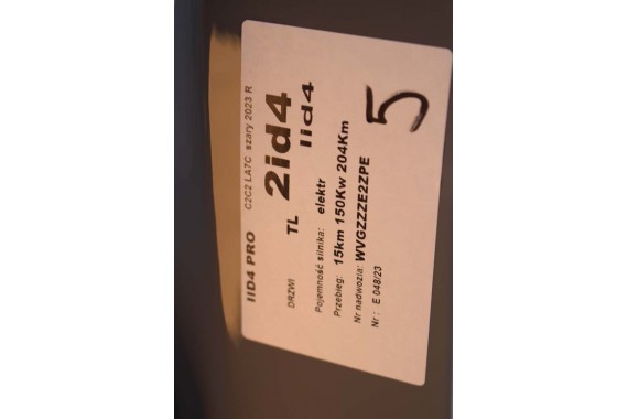 VW ID4 Pro DRZWI LEWE PRZÓD + TYŁ STRONA LEWA przednie + tylne 2 sztuki C2C2 LA7C 11A831055A 11A833055 11A831055 11A833055