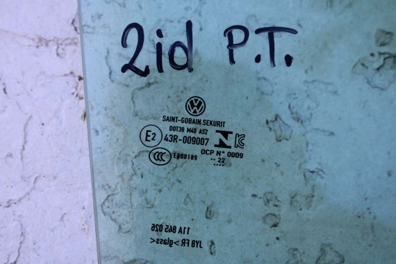 VW ID4 SZYBA DRZWI 11A845025 11A845026 tyłdrzwiowa 11A845025 11A845026 11A845025 11A845026 11A845201 11A845202 11A 845 201