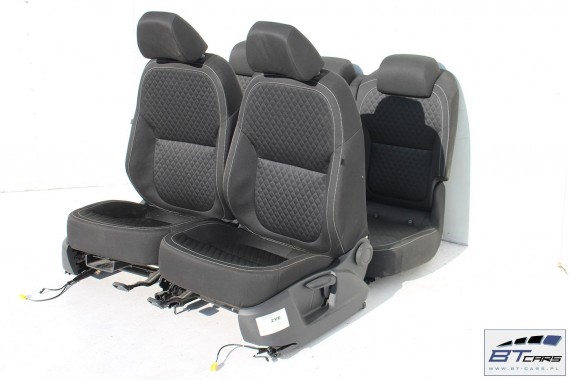 SKODA YETI FOTELE KOMPLET FOTELI siedzeń siedzenia fotel tapicerka 5L welur kolor czarny kanapa siedzisko oparcie