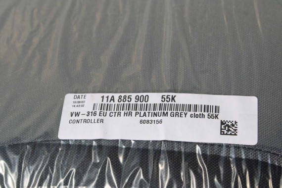 VW ID4 Pro FOTELE KOMPLET FOTELI siedzeń siedzenia fotel tapicerka 11A welur kolor szary kanapa siedzisko oparcie fotel EUROPA