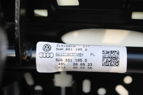 VW ID4 Pro FOTELE KOMPLET FOTELI siedzeń siedzenia fotel tapicerka 11A welur kolor szary kanapa siedzisko oparcie fotel EUROPA