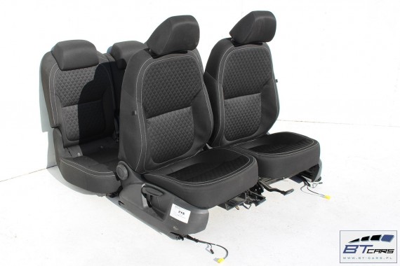 SKODA YETI FOTELE KOMPLET FOTELI siedzeń siedzenia fotel tapicerka 5L welur kolor czarny kanapa siedzisko oparcie