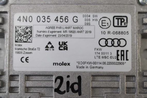 ID4 PRO WZMACNIACZ ANTENOWY 4N0035456G ANTENA ANTENY GSM 4N0 035 456 G VW SKODA 4N0035456G 4N0035456G 4N0035456G  4N0035456G
