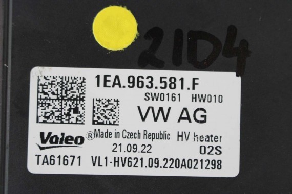 VW ID4 GRZAŁKA NAGRZEWNICY 1EA963581F AUDI Q4 1EA963581F 1EA963581C 1EA963581D 1EA963581F 1EA963581F 1EA963581F 1EA963581C
