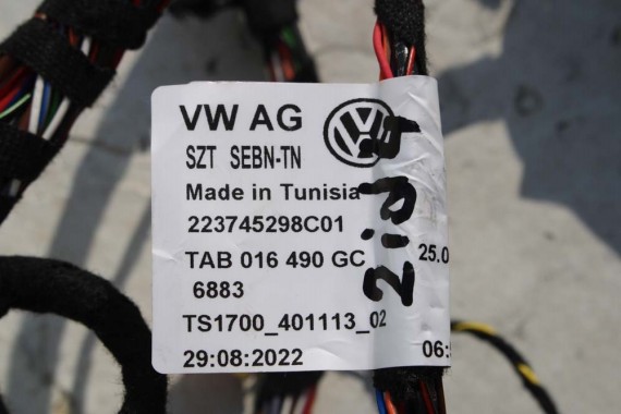 VW ID4 Pro WIĄZKA instalacja WNĘTRZA 11A971072 KOMORY SILNIKA instalacja ze skrzynką bezpieczniki 11A971420 11A971072 11A971072