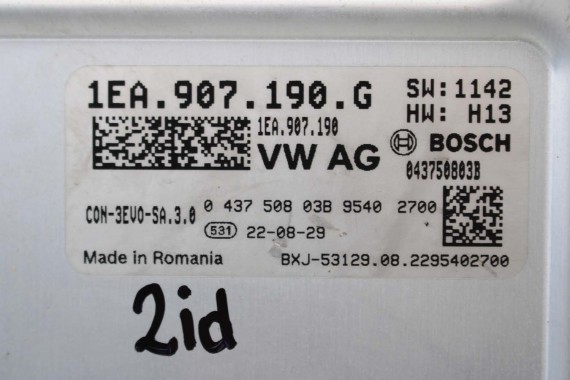 VW ID4 PRZETWORNIK NAPIĘCIA 1EA907190G AUDI Q4 1EA907190G 1EA907190B 1EA907190C FALOWNIK wymiennik ciepła 1EA907190G 1EA907190