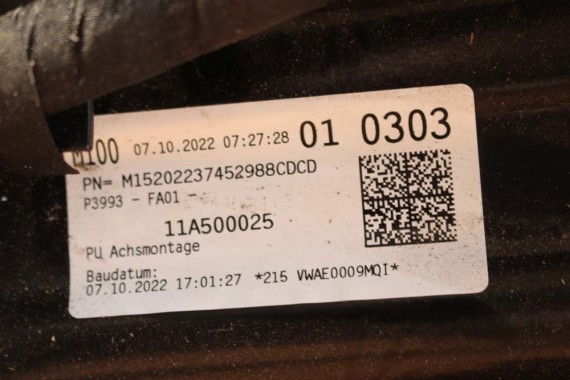 VW ID4 Pro BELKA ZAWIESZENIA TYLNA TYŁ ZAWIESZENIE SILNIK EBJ PÓŁOŚ SANKI 1EA907230 1EA907121C AUDI Q4 1EA505235BC 1EA901153