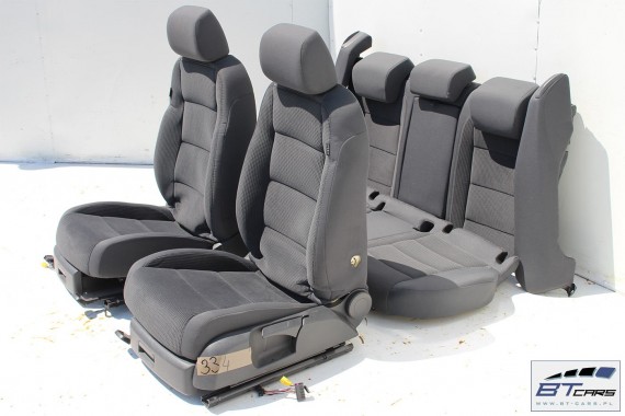 VW JETTA FOTELE KOMPLET FOTELI SIEDZEŃ TAPICERKA SIEDZENIA welur kolor antracy 1K5