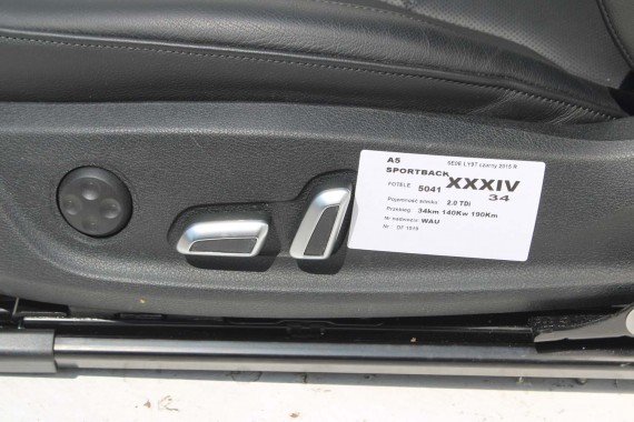 AUDI A5 SPORTBACK FOTELE SIEDZENIA KOMPLET FOTELI 8T FL LIFT N5W Leder Milano fotel siedzenie tapicerka kanapa SKÓRA wentylowane