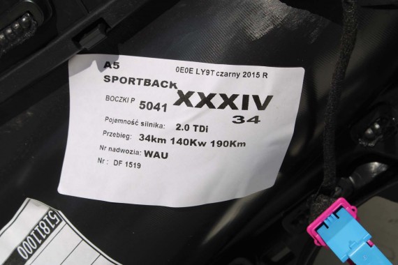 AUDI A5 SPORTBACK FOTELE SIEDZENIA KOMPLET FOTELI 8T FL LIFT N5W Leder Milano fotel siedzenie tapicerka kanapa SKÓRA wentylowane