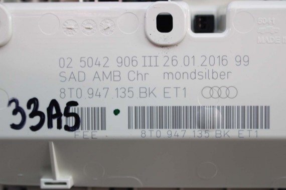 AUDI A4 A5 Q5 LAMPKA OŚWIETLENIE PODSUFITKI 8T0947135BK ET1 8K0 8T0 947 135 kabiny 8T0947140 8T0947133A 8T0947139B 8T0947135BK
