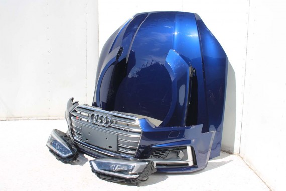 AUDI A5 S5 F5 PRZÓD maska błotniki pas przedni zderzak lampy 8W U4U4 LX5A Niebieski wzmocnienie błotnik 8W6 3.0 TFSi 8W6941035E