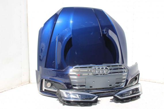 AUDI A5 S5 F5 PRZÓD maska błotniki pas przedni zderzak lampy 8W U4U4 LX5A Niebieski wzmocnienie błotnik 8W6 3.0 TFSi 8W6941035E