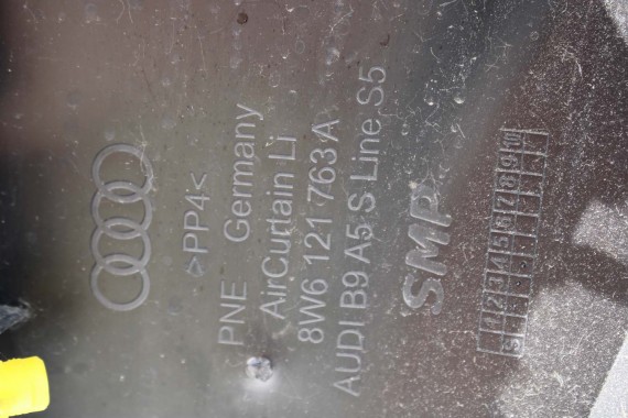 AUDI A5 S5 F5 PRZÓD maska błotniki pas przedni zderzak lampy 8W U4U4 LX5A Niebieski wzmocnienie błotnik 8W6 3.0 TFSi 8W6941035E