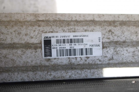 AUDI A5 S5 F5 PRZÓD maska błotniki pas przedni zderzak lampy 8W U4U4 LX5A Niebieski wzmocnienie błotnik 8W6 3.0 TFSi 8W6941035E