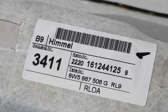 AUDI A4 SEDAN PODSUFITKA szara 8W5867506G RL9 szary 8W5 867 506 G 8W5867506G 8W5867506G 8W B9 8W5867506L 8W5867506C 8W5867506G