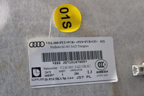 AUDI A4 SEDAN PODSUFITKA szara 8W5867506G RL9 szary 8W5 867 506 G 8W5867506G 8W5867506G 8W B9 8W5867506L 8W5867506C 8W5867506G