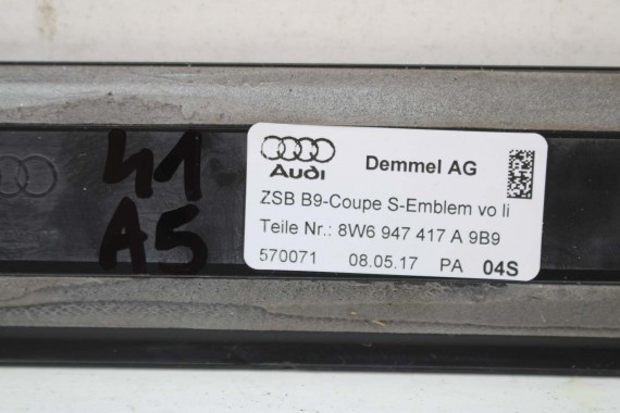 AUDI A5 8W F5 LISTWA PROGOWA 8W6947417A 8W6947418A 8W6 947 417 8W6947418 CABRIO listwy podświetlane nakładka progu 8W6947417