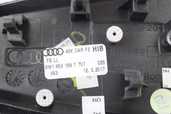 AUDI S5 COUPE LISTWY OZDOBNE DEKORY LISTWA 8W F5 8W1853189T 8W1853190Q 8W1863969G 8W6867409G 8W6867410G 7V7 CARBON 8W1853190Q A5
