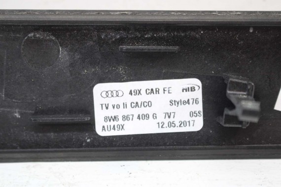 AUDI S5 COUPE LISTWY OZDOBNE DEKORY LISTWA 8W F5 8W1853189T 8W1853190Q 8W1863969G 8W6867409G 8W6867410G 7V7 CARBON 8W1853190Q A5