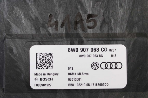 AUDI A4 A5 Q7 MODUŁ STEROWNIK BORDNETZ BCM 8W0907063CG 8W0907063BG 8W0 907 063 CG 8W0907063BG MOCY 8W 4M 8W0907063BH MATRIX