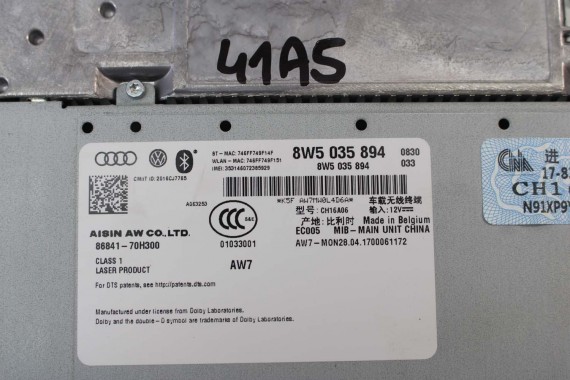 AUDI A4 A5 CZYTNIK MIB SD 8W5035894 8W5035894 8W5035894 8W5035894 8W5035894 8W5035894 8W5035894 8W5035894 8W5035894 S4 S5 8W F5