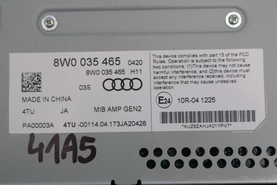 AUDI A5 S5 COUPE GŁOŚNIKI + WZMACNIACZ BANG 8W 8W0035465 8W6035412A 8W6035411A 8W5035297 8W0035303 8W0035416D 8W0035454A ZESTAW