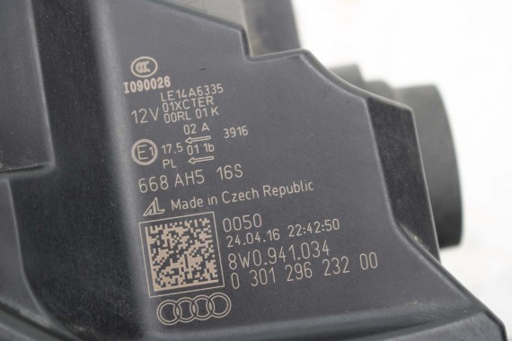 AUDI A4 LAMPY PRZEDNIE PRZÓD FULL LED lampa 8W0941033 8W0941034 8W0 941 033 8W0 941 034 4M0907397C 7PP941572AB 7PP941572A 8W B9