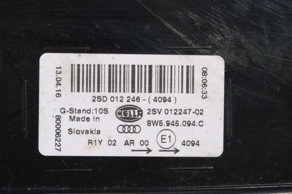 AUDI A4 8W SEDAN LAMPY LED TYLNE TYŁ 8W5945091C 8W5945092C 8W5945093C 8W5945094C 8W5 945 091 C lampa 8W B9 8W5945091B 8W5945092B