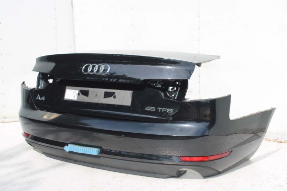 AUDI A4 SEDAN TYŁ ZDERZAK tylny + KLAPA BAGAŻNIKA 8W B9 0E0ELY9T czarny ZESTAW KOMPLET 8W5827025 8W5807511 8W5807067 8W5807521