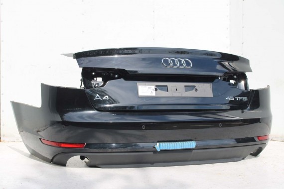 AUDI A4 SEDAN TYŁ ZDERZAK tylny + KLAPA BAGAŻNIKA 8W B9 0E0ELY9T czarny ZESTAW KOMPLET 8W5827025 8W5807511 8W5807067 8W5807521