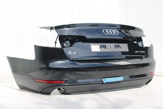 AUDI A4 SEDAN TYŁ ZDERZAK tylny + KLAPA BAGAŻNIKA 8W B9 0E0ELY9T czarny ZESTAW KOMPLET 8W5827025 8W5807511 8W5807067 8W5807521