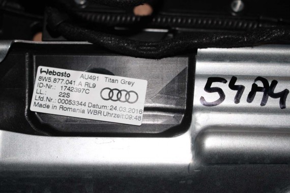 AUDI A4 SEDAN SZYBERDACH 8W5877041A 8W5 877 041 A 8W B9 8W5877041 8W5877071 3G5877795 8W5877049 8W5877049A 8W5877049B 8W5877255