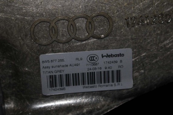 AUDI A4 SEDAN SZYBERDACH 8W5877041A 8W5 877 041 A 8W B9 8W5877041 8W5877071 3G5877795 8W5877049 8W5877049A 8W5877049B 8W5877255