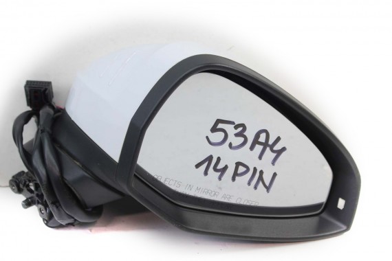 AUDI A4 LUSTERKO DRZWI PRAWE 14 pin 8W LS9R zewnętrzne pinów kabli przewodów 14pin LS9R biały 2Y2Y 8W1857410 8W0857536 8W0949102