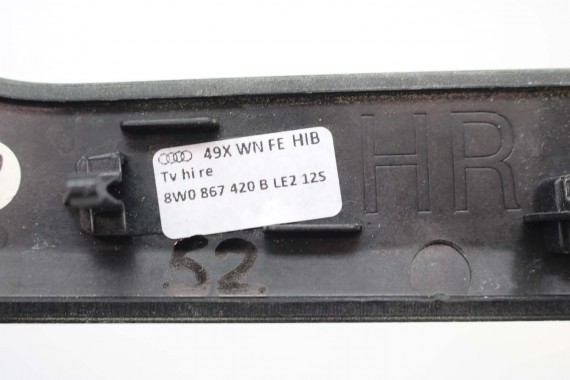 AUDI A4 A5 8W LISTWY OZDOBNE LISTWA DEKOR DEKORY WYKOŃCZENIE 8W1853189B 8W1853190D 8W1863969B 8W0867410Q 8W0867420B LE2 drewno