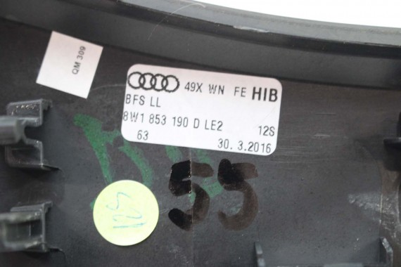 AUDI A4 A5 8W LISTWY OZDOBNE LISTWA DEKOR DEKORY WYKOŃCZENIE 8W1853189B 8W1853190D 8W1863969B 8W0867410Q 8W0867420B LE2 drewno