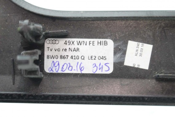 AUDI A4 A5 8W LISTWY OZDOBNE LISTWA DEKOR DEKORY WYKOŃCZENIE 8W1853189B 8W1853190D 8W1863969B 8W0867410Q 8W0867420B LE2 drewno