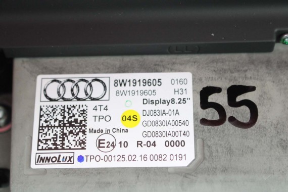 AUDI A4 A5 MONITOR EKRAN LCD WYŚWIETLACZ 8W1919605 8W1 919 605 8"25 CALA 8W1919605  8W1919605 MMI HIGH 8W F5 8W0919605 8W1919605