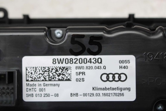 AUDI A4 A5 Q5 PANEL KLIMATYZACJI 8W0820043Q 8W0820043M 8W0820043A 8W0820043AM przód moduł sterownik nawiewu klimy 8W 80A B9 F5