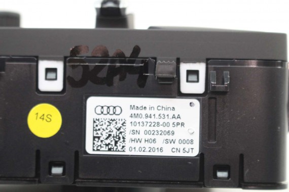 AUDI A4 A5 Q7 PRZEŁĄCZNIK ŚWIATEŁ 4M0941531AA 4M0941531N 4M0941531N 4M0941531AA 4M0941531N 4M0941531AA WŁĄCZNIK 4M0941531AA 8W