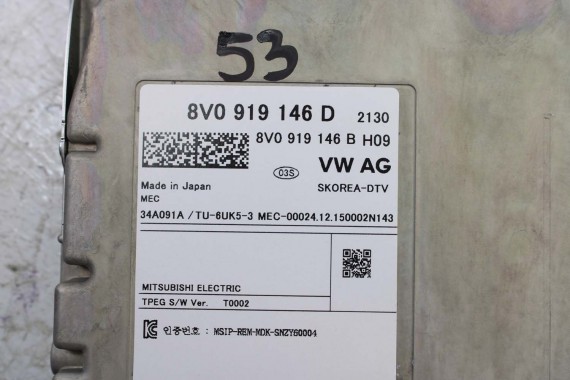 AUDI A4 A6 A7 Q7 TT TUNER TV 8V0919146D 8V0919146B 8V0919146D DVB DTV moduł sterownik 8V0919146 8V0919146D 8V0919146B 8V0919146D