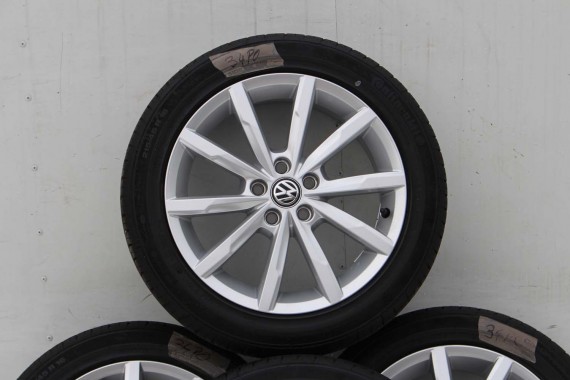 VW POLO FELGI 16 6C0601025A OPONY LATO KOŁA 6C FELGA OPONA 6C0601025H 7J*16H2 ET46 Dunlop SP Sport Maxx 215/45/16 86H 6C0601025A